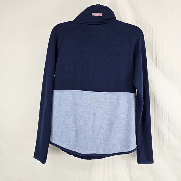 Vineyard Vines Dreamcloth Color-Blocked Half-Zip Shep Shirt Blue Navy Size XS - Picture 6 of 7